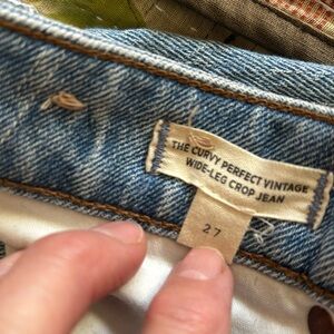 Madewell Perfect Wide Leg Cropped Jean 27
